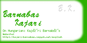 barnabas kajari business card